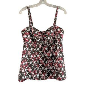 Patagonia Summertime Brown and Red Hemp‎ / Organic Cotton Tank Top